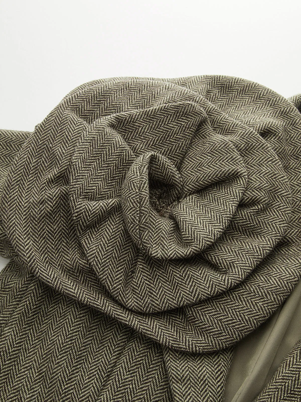 Large 3D Flower Single Button Tweed Blazer sold by COMMENSE product image thumbnail 2