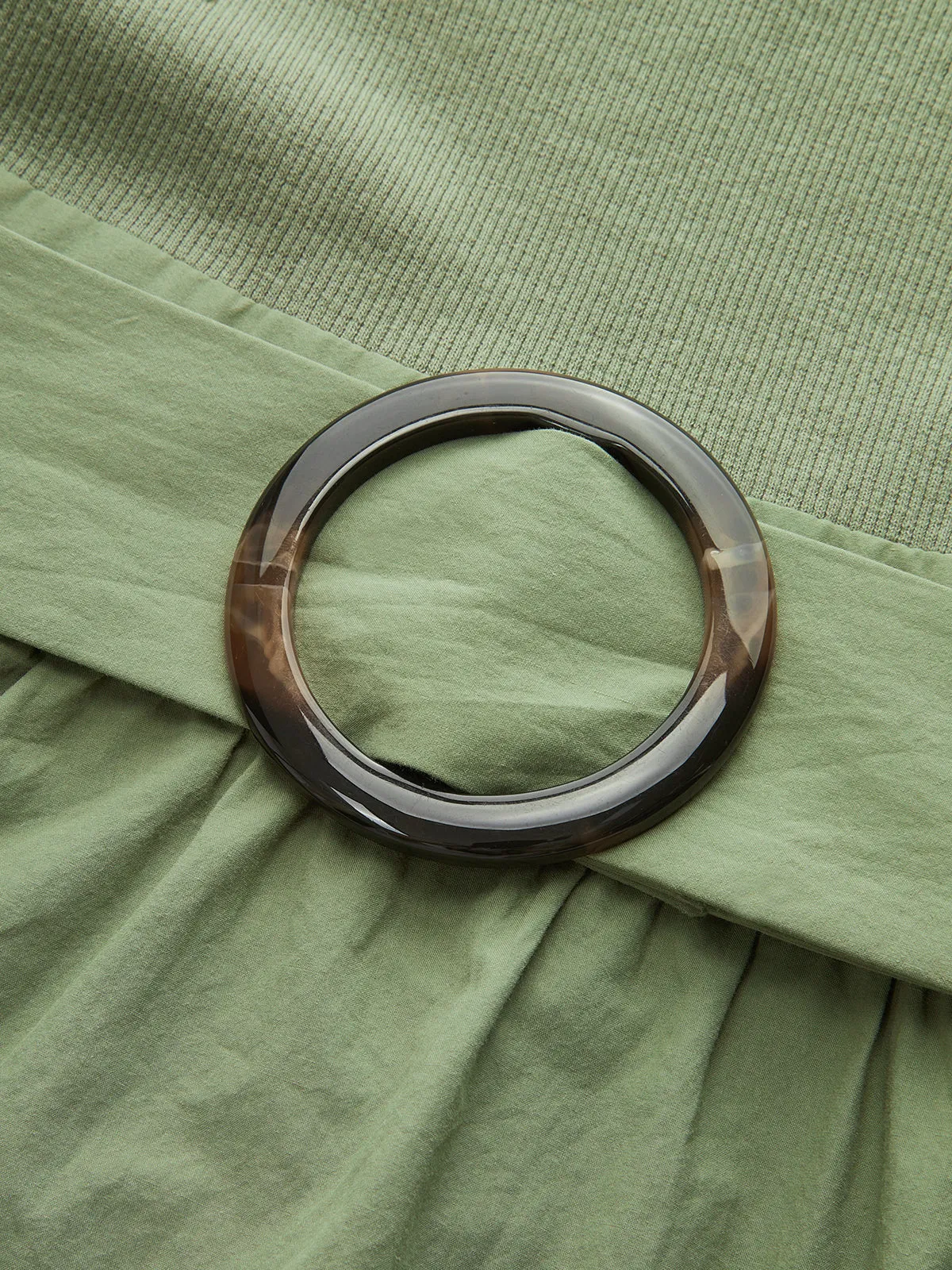 Cotton Blend Ruffled Belted Sleeveless Maxi Dress sold by COMMENSE product image thumbnail 4