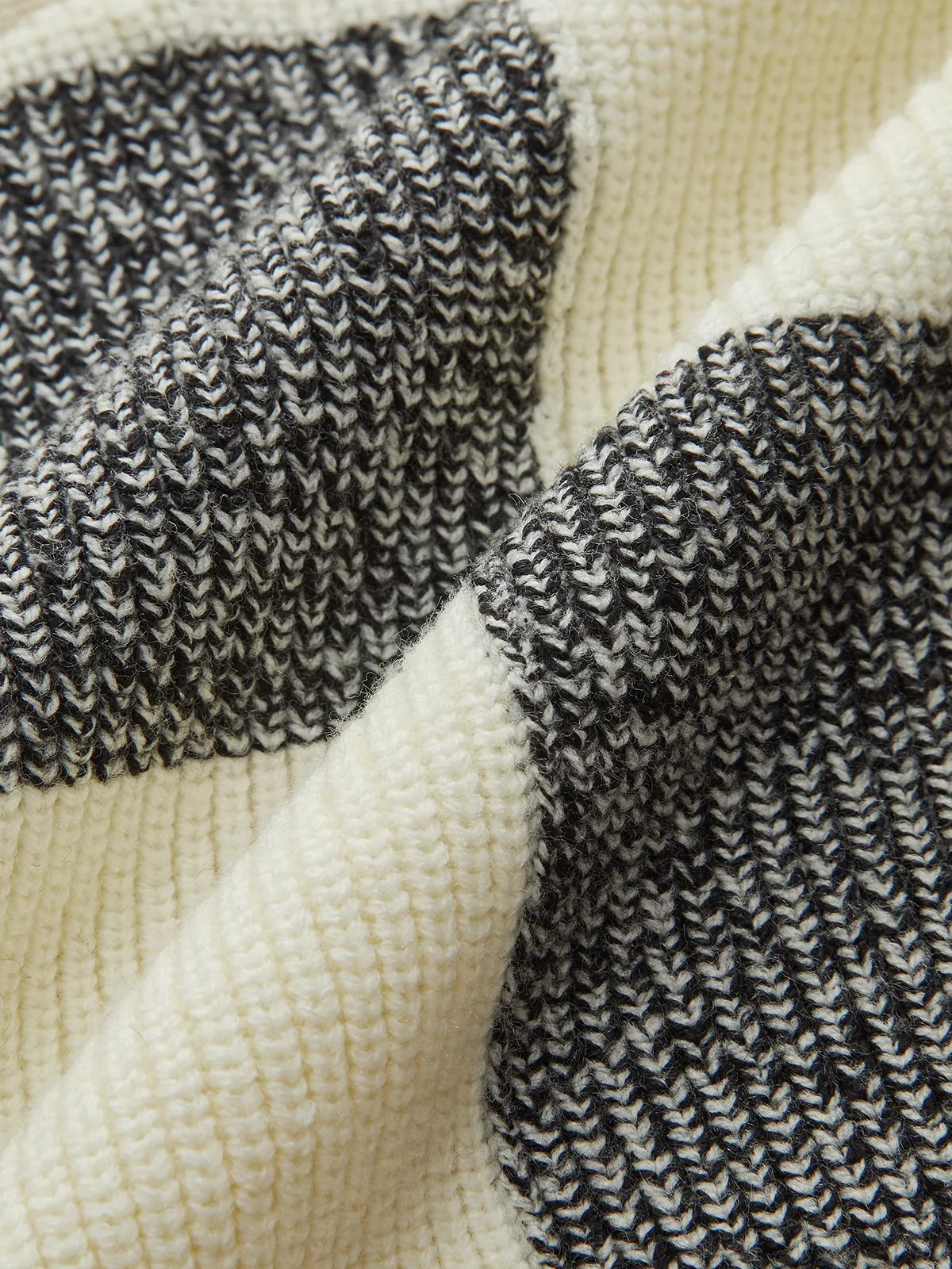 Checkered Wool Blend Polo Knit Top sold by COMMENSE product image thumbnail 5