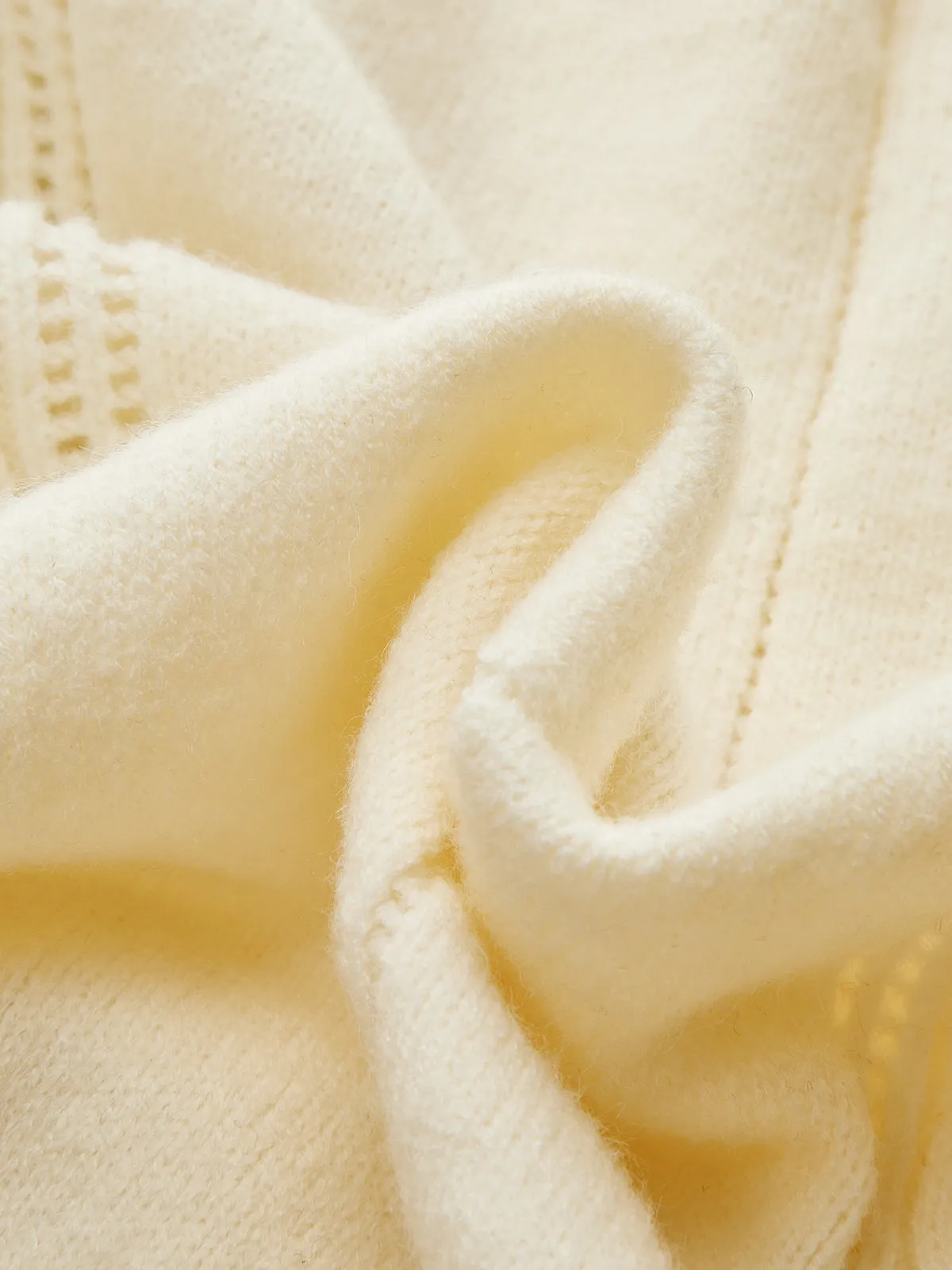 Velvet Bow Cable Knit Cardigan sold by COMMENSE product image thumbnail 4