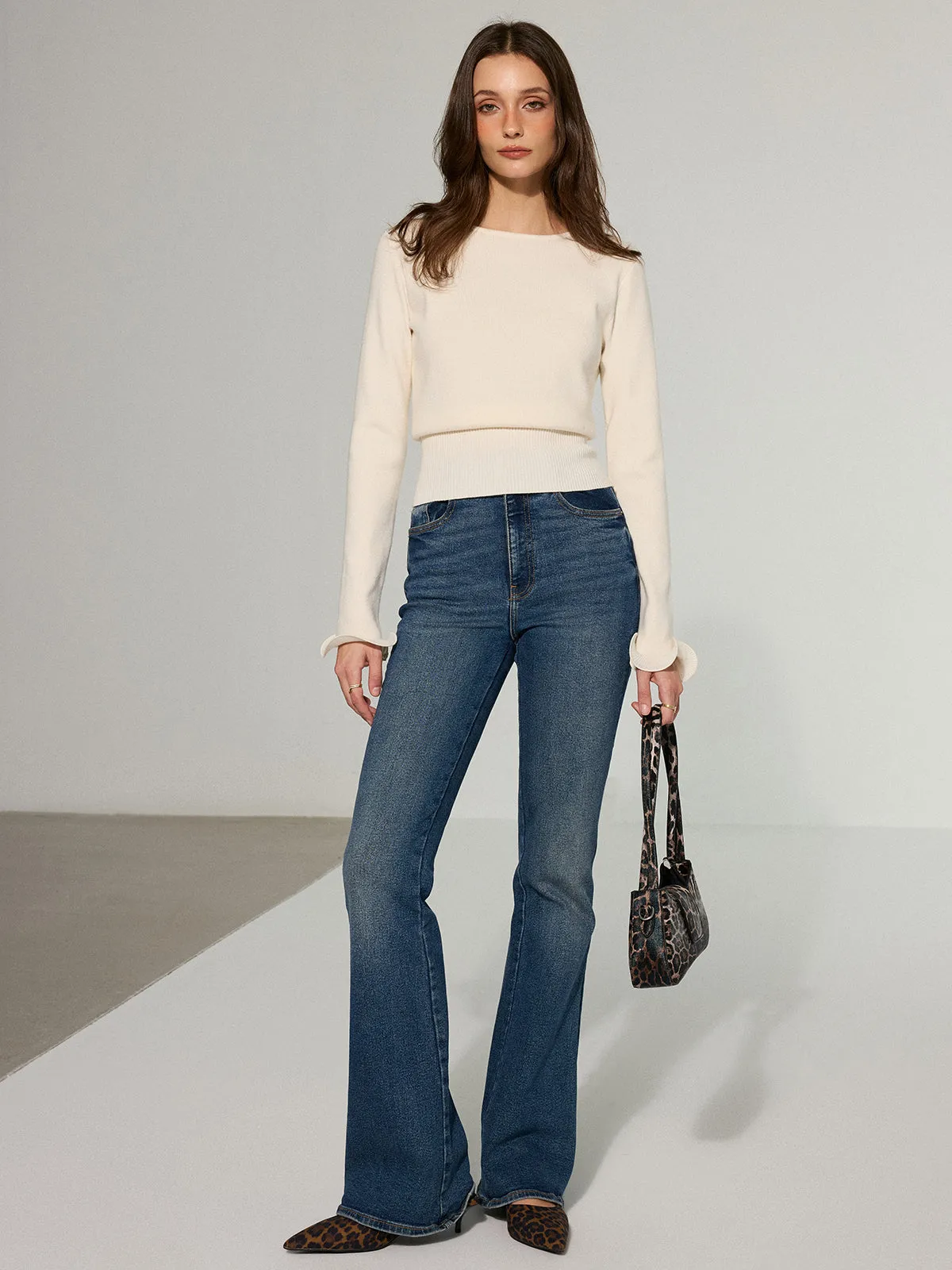 Ruffle Sleeve Sweater sold by COMMENSE product image thumbnail 3