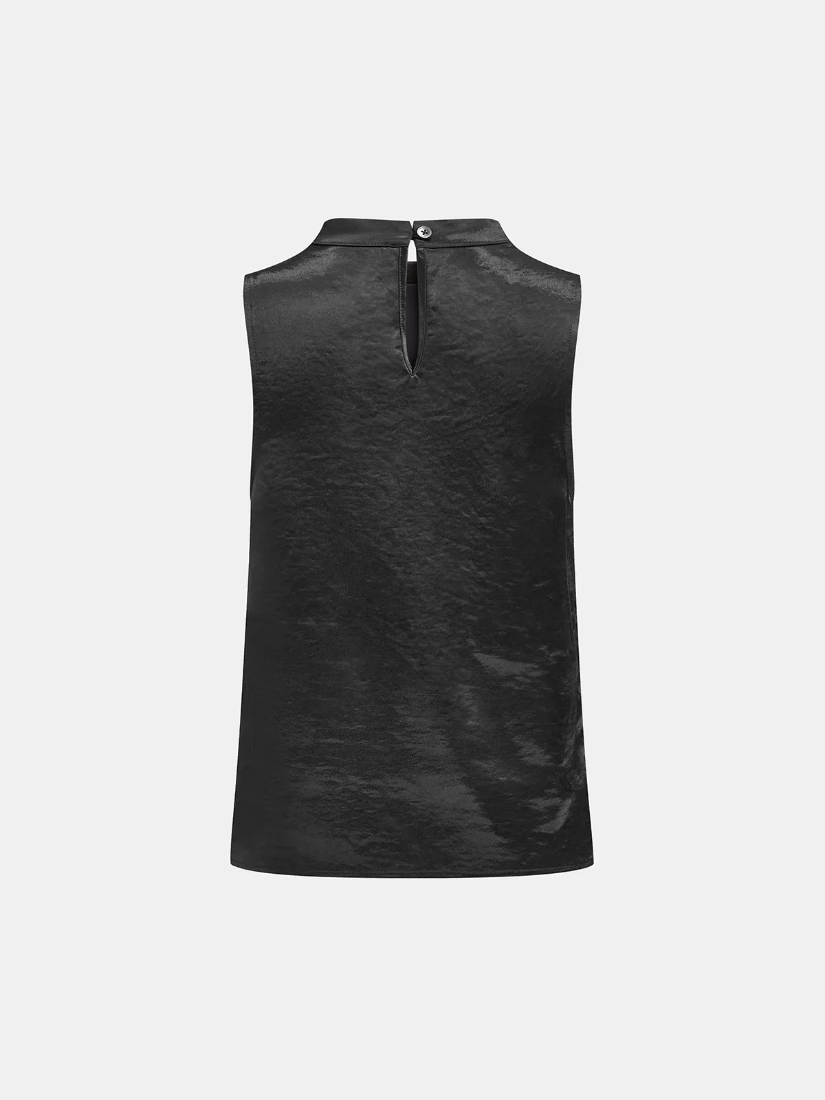 Metal Detail Satin Stand Collar Sleeveless Top sold by COMMENSE product image thumbnail 3