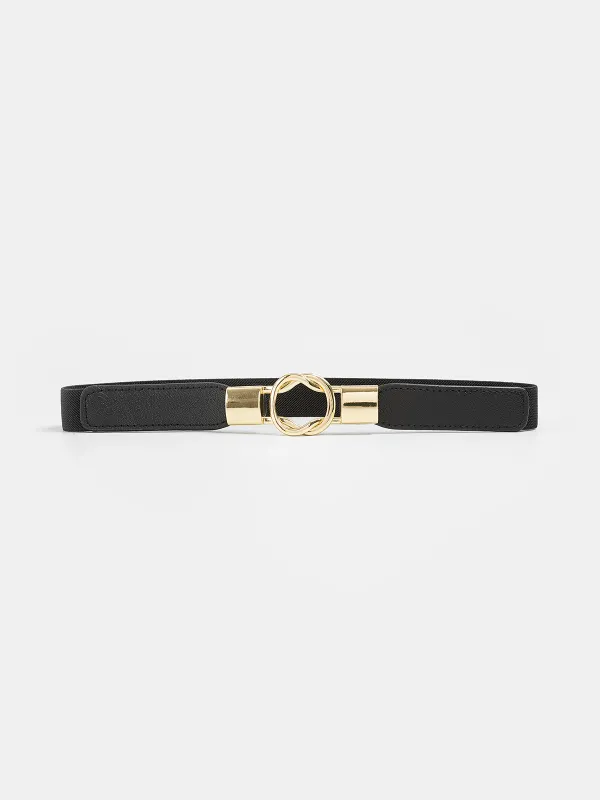 Interlocking Ring Buckle Elastic Belt sold by COMMENSE