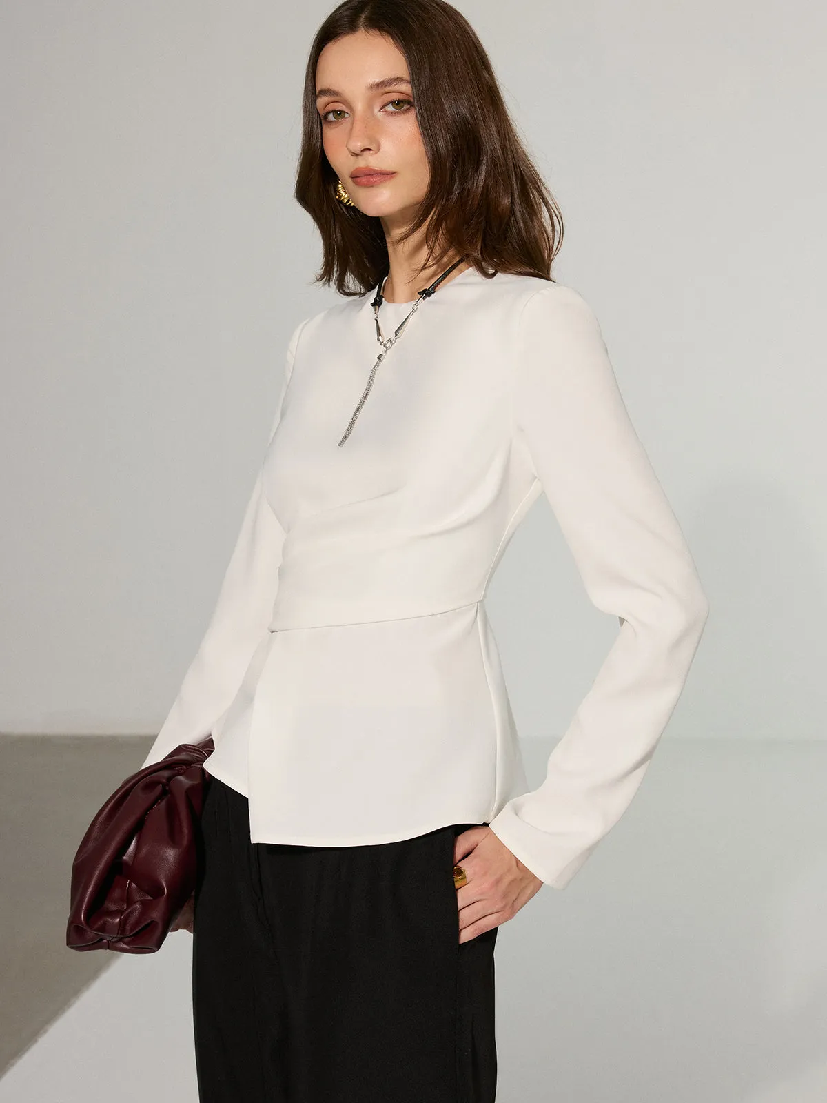 Asymmetric Peplum T-Shirt sold by COMMENSE product image thumbnail 3