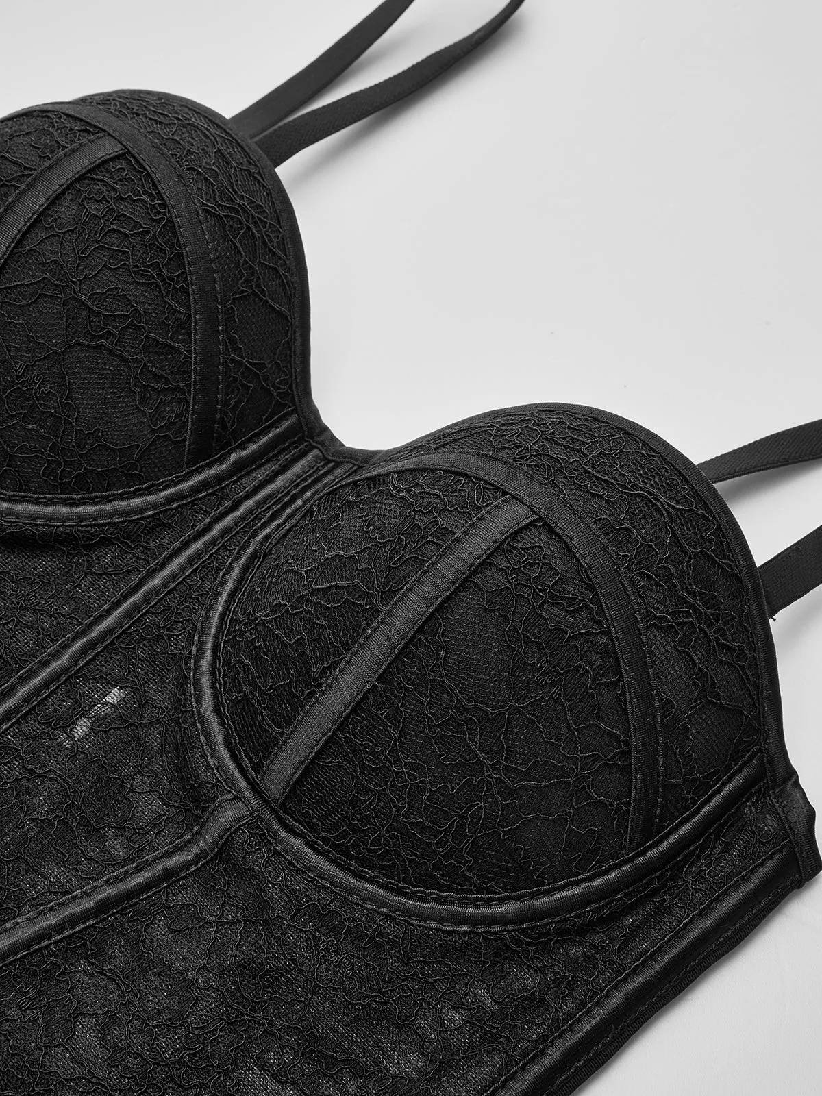 Lace Sheer Corset Top sold by COMMENSE product image thumbnail 2