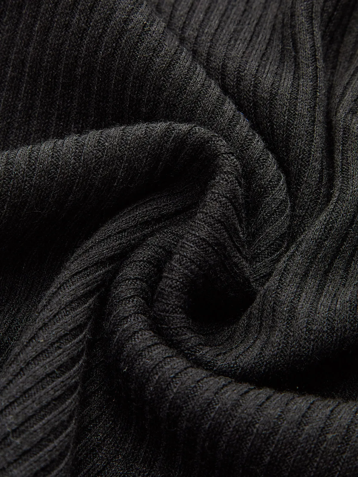 Contrast Collar Metal Button Ribbed Knit T-Shirt sold by COMMENSE product image thumbnail 4