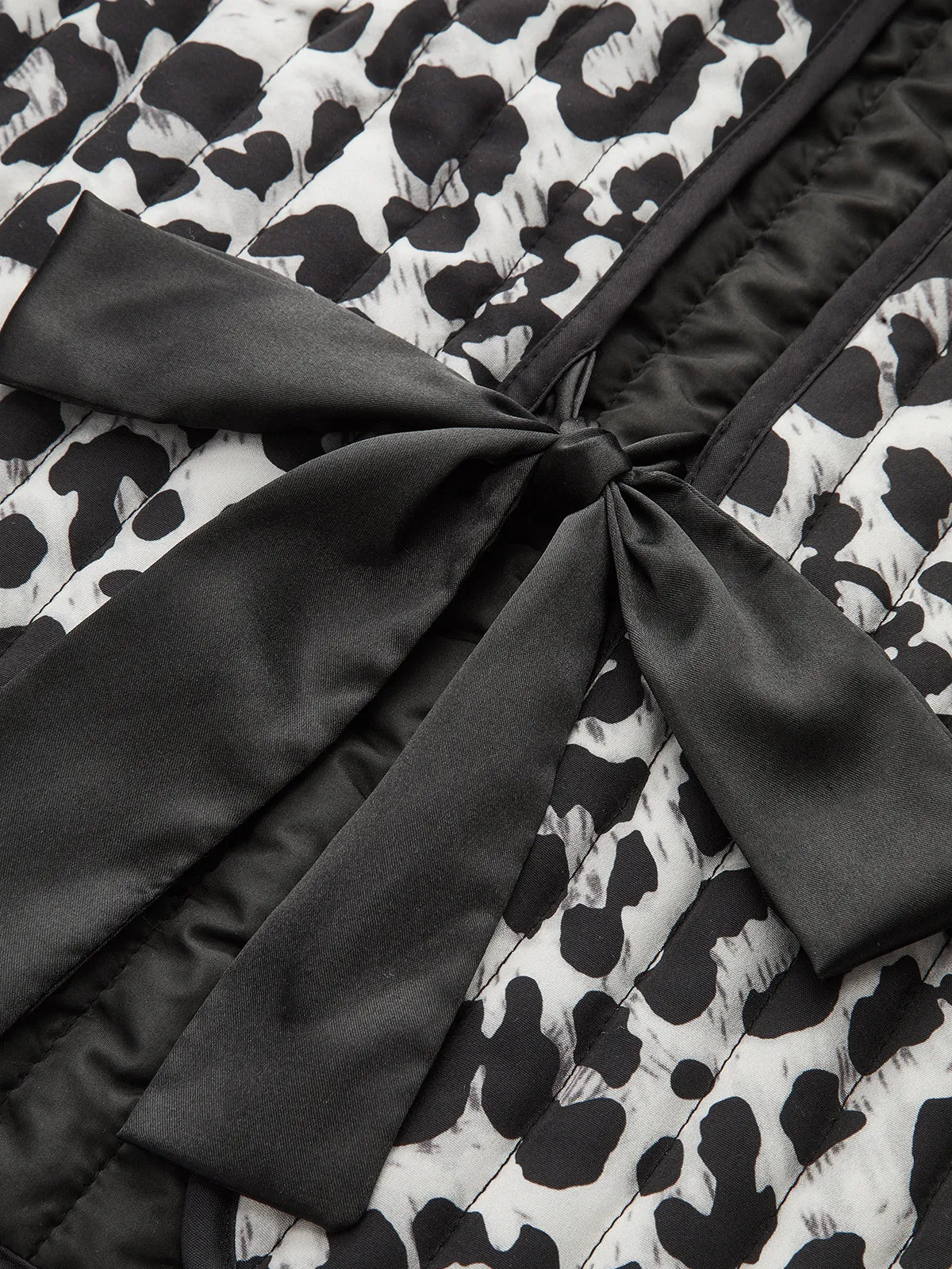 Bow Tie Leopard Print Quilted Vest sold by COMMENSE product image thumbnail 3