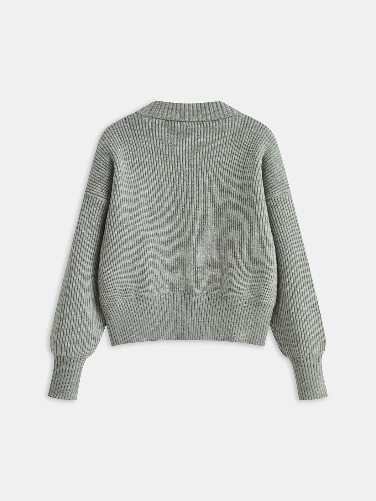 Crew Neck Zip-Up Knit Outerwear sold by COMMENSE product image thumbnail 2