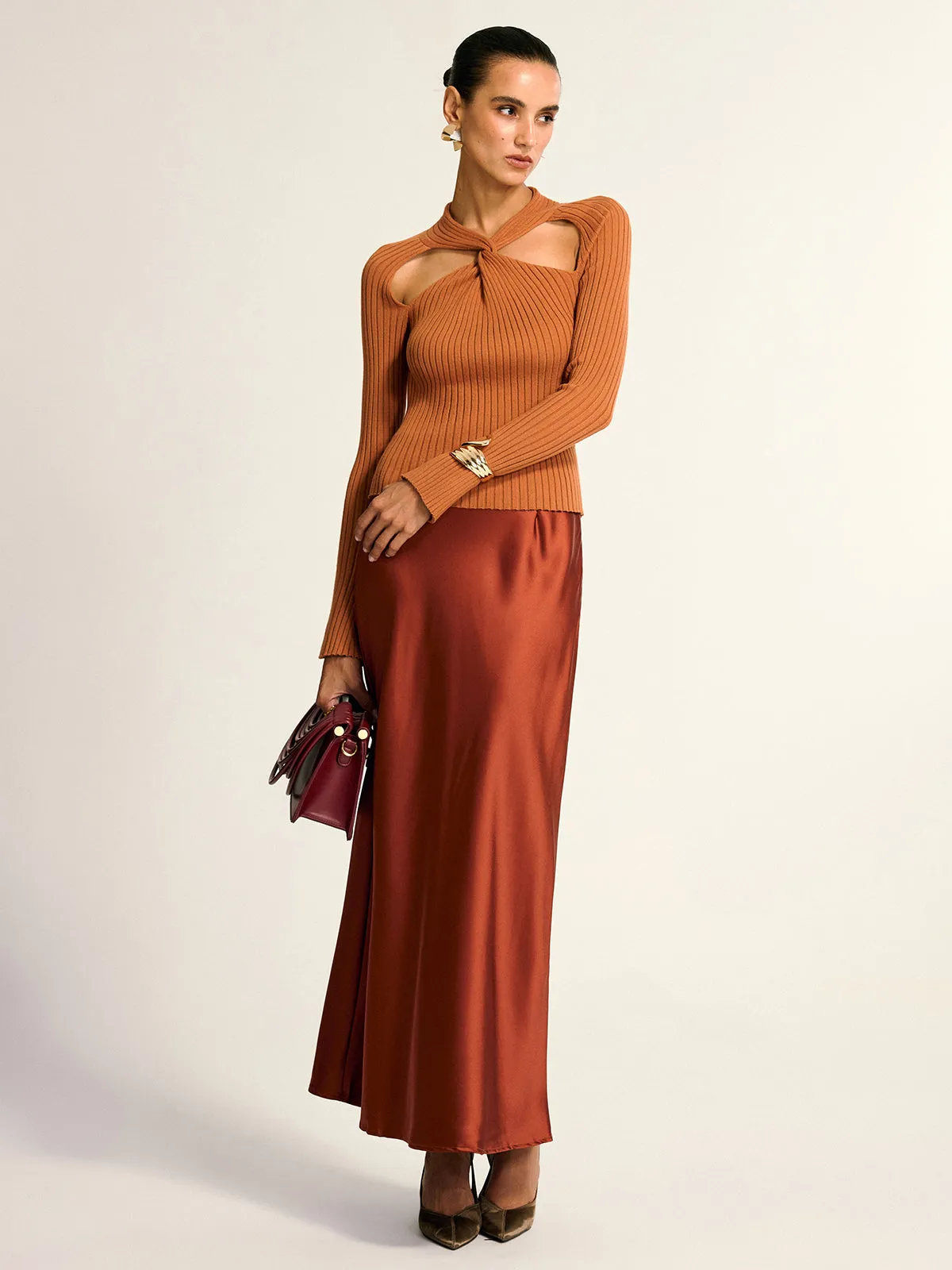 Twist Cut-Out Knit Top sold by COMMENSE product image thumbnail 2