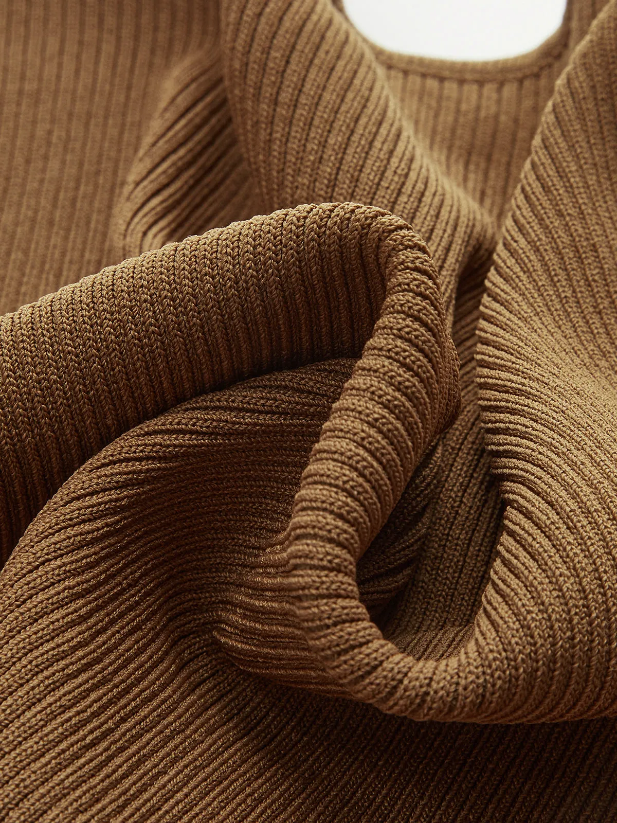 Ribbed Long Sleeve Tie-Back Top sold by COMMENSE product image thumbnail 4