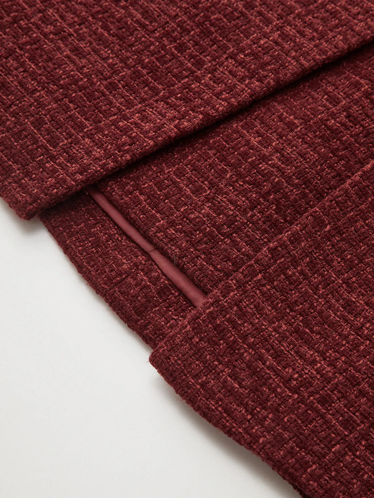 Metal Detail Tweed Slit Mini Skirt sold by COMMENSE product image thumbnail 4