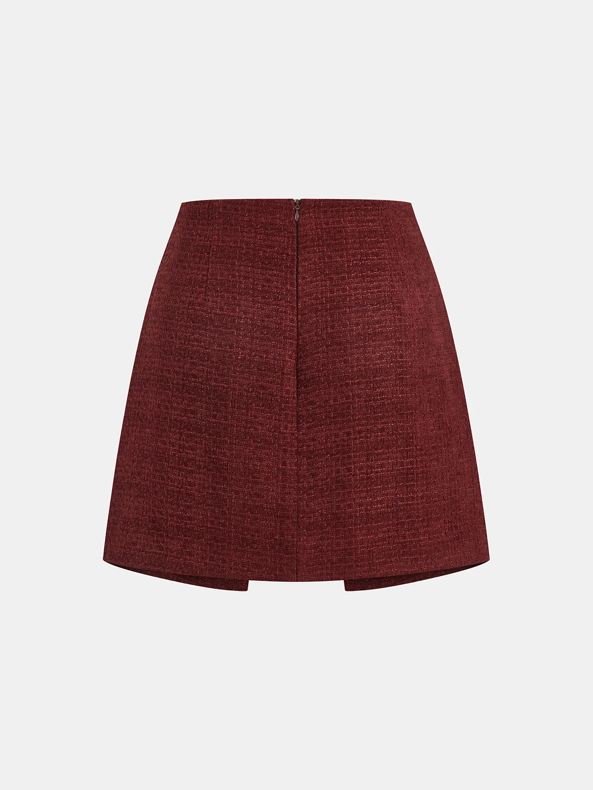 Metal Detail Tweed Slit Mini Skirt sold by COMMENSE product image thumbnail 2