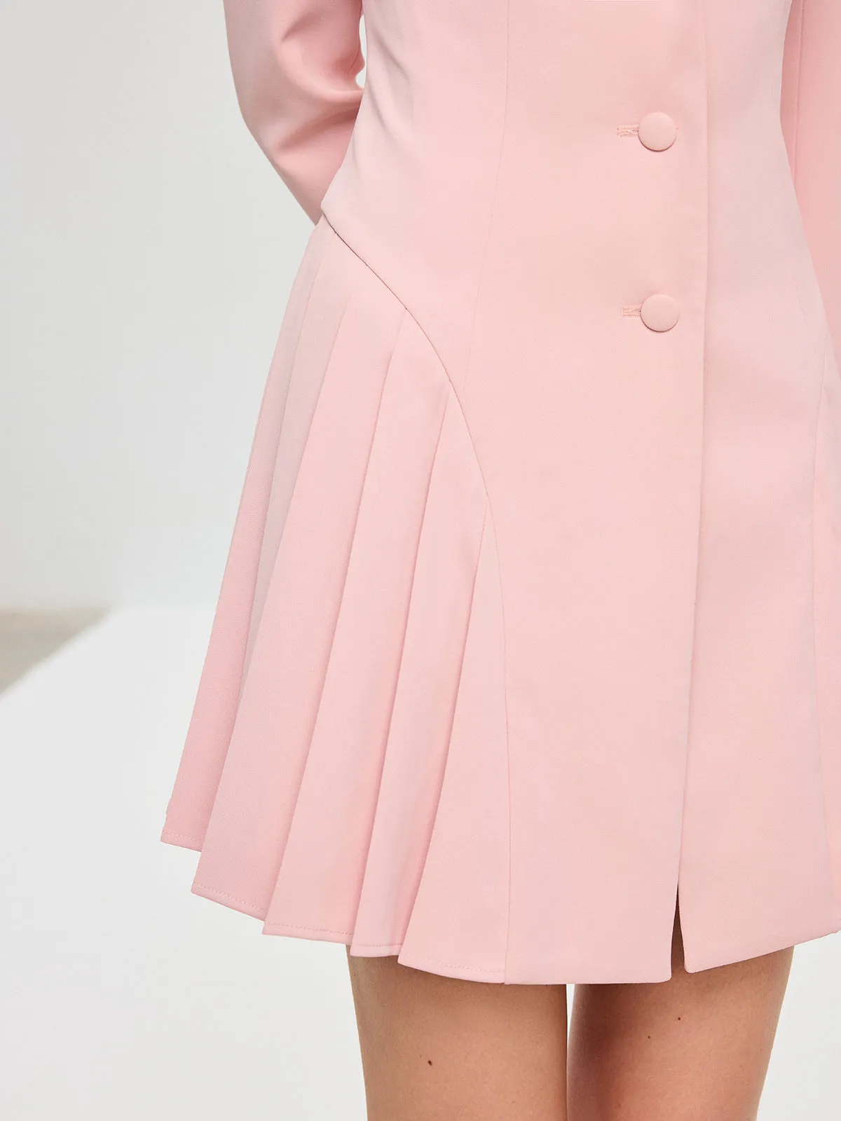 Pleated Fitted Blazer Dress sold by COMMENSE product image thumbnail 5