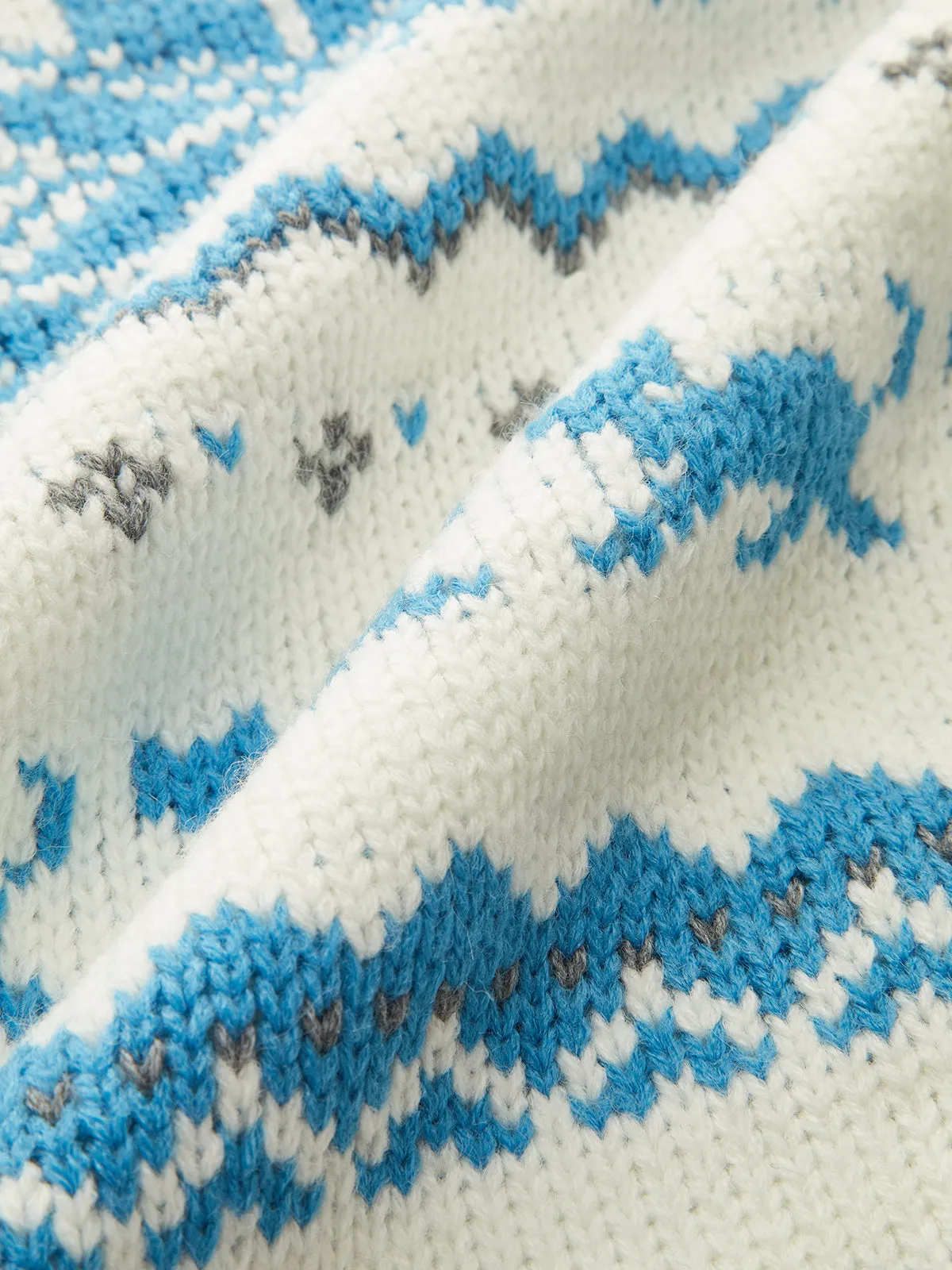 Off-Shoulder Fair Isle Sweater sold by COMMENSE product image thumbnail 5