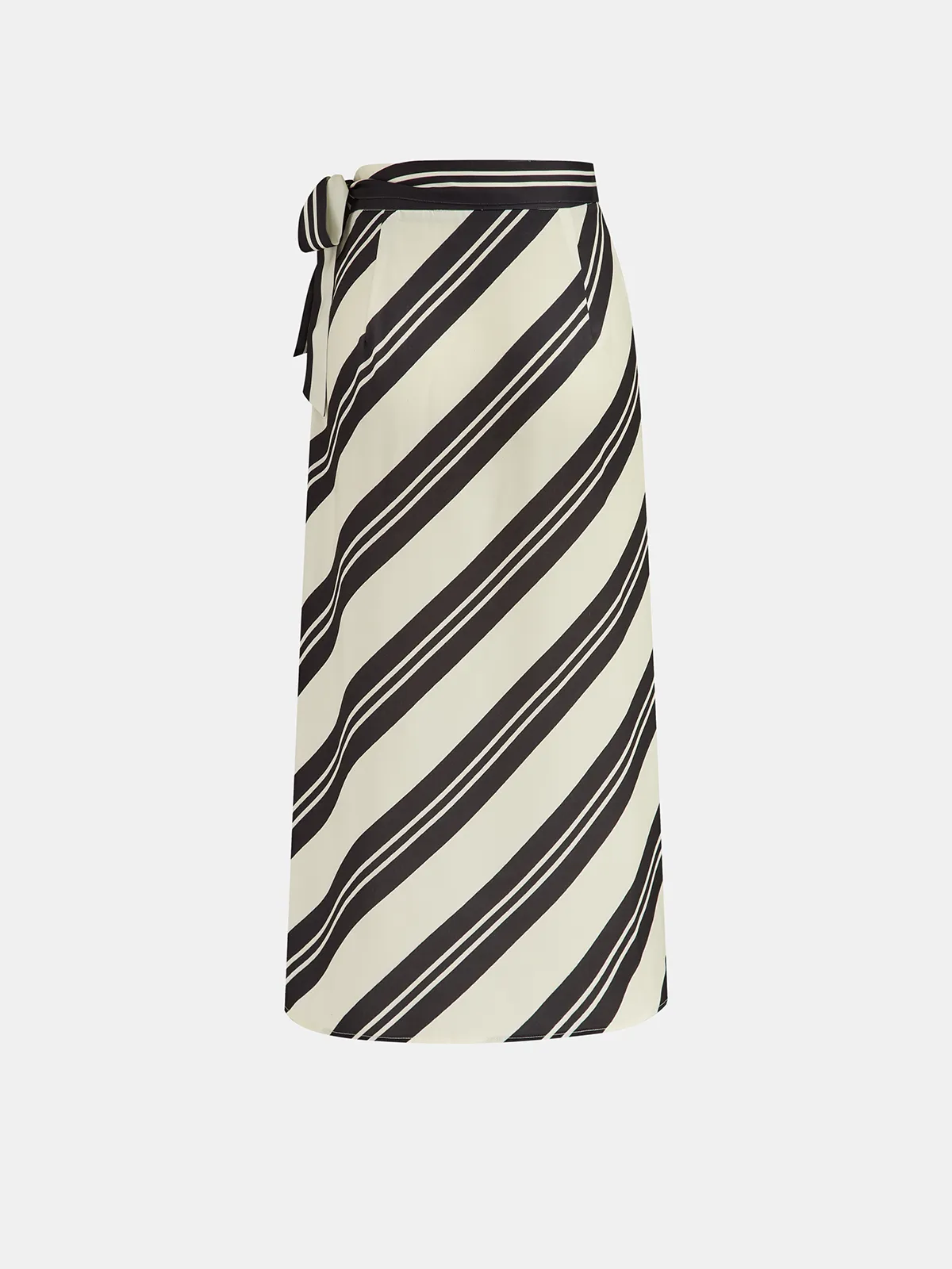 Striped Wrap Midi Skirt sold by COMMENSE product image thumbnail 3