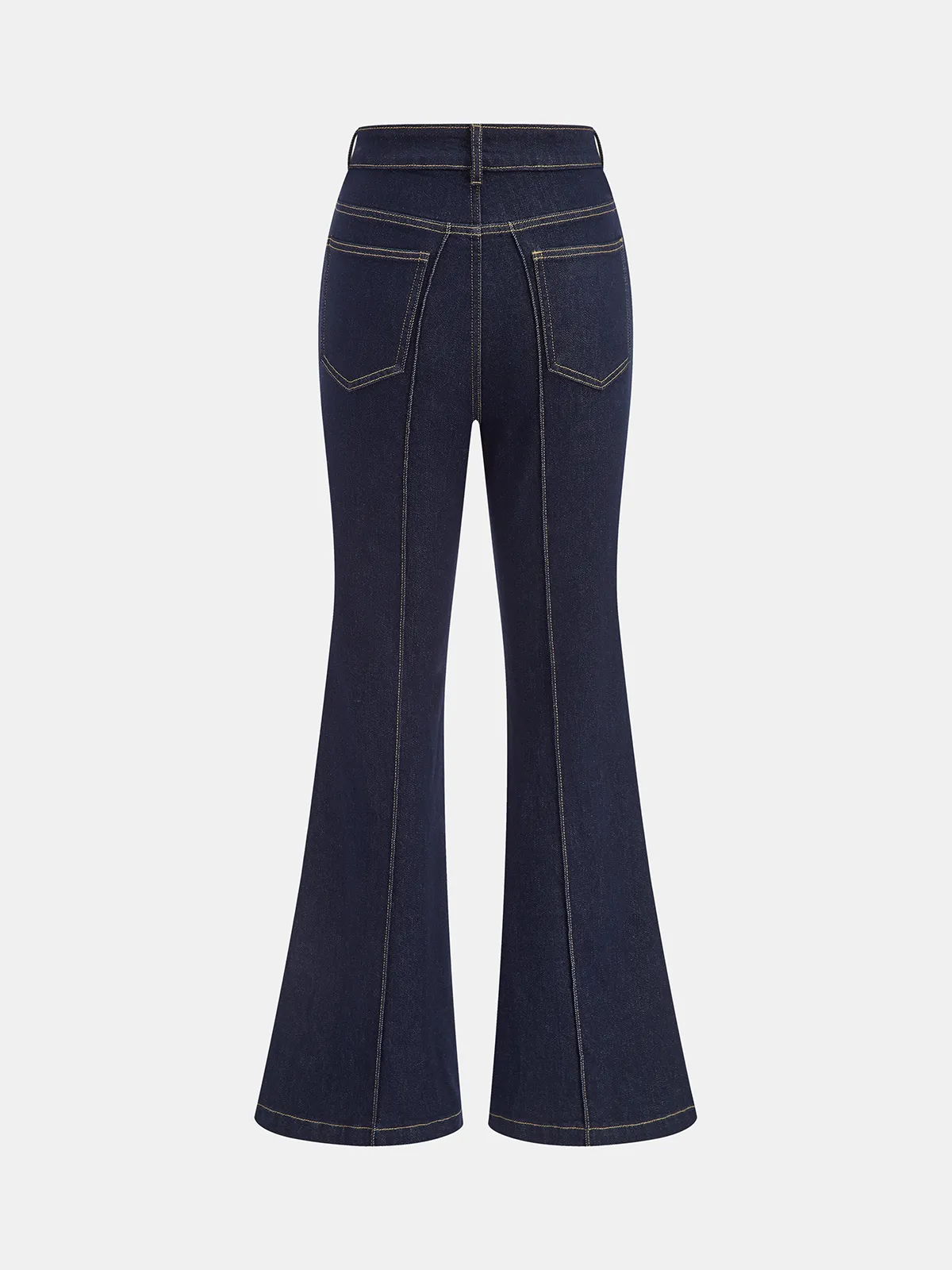 Mandarin Knot Slim Stretch Flare Denim Pants sold by COMMENSE product image thumbnail 3