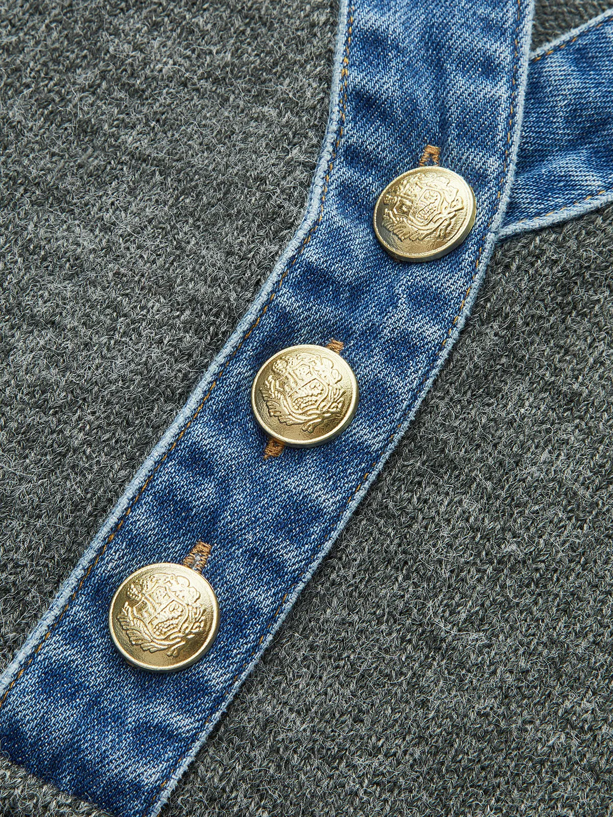 Denim Collar Knit Top sold by COMMENSE product image thumbnail 3