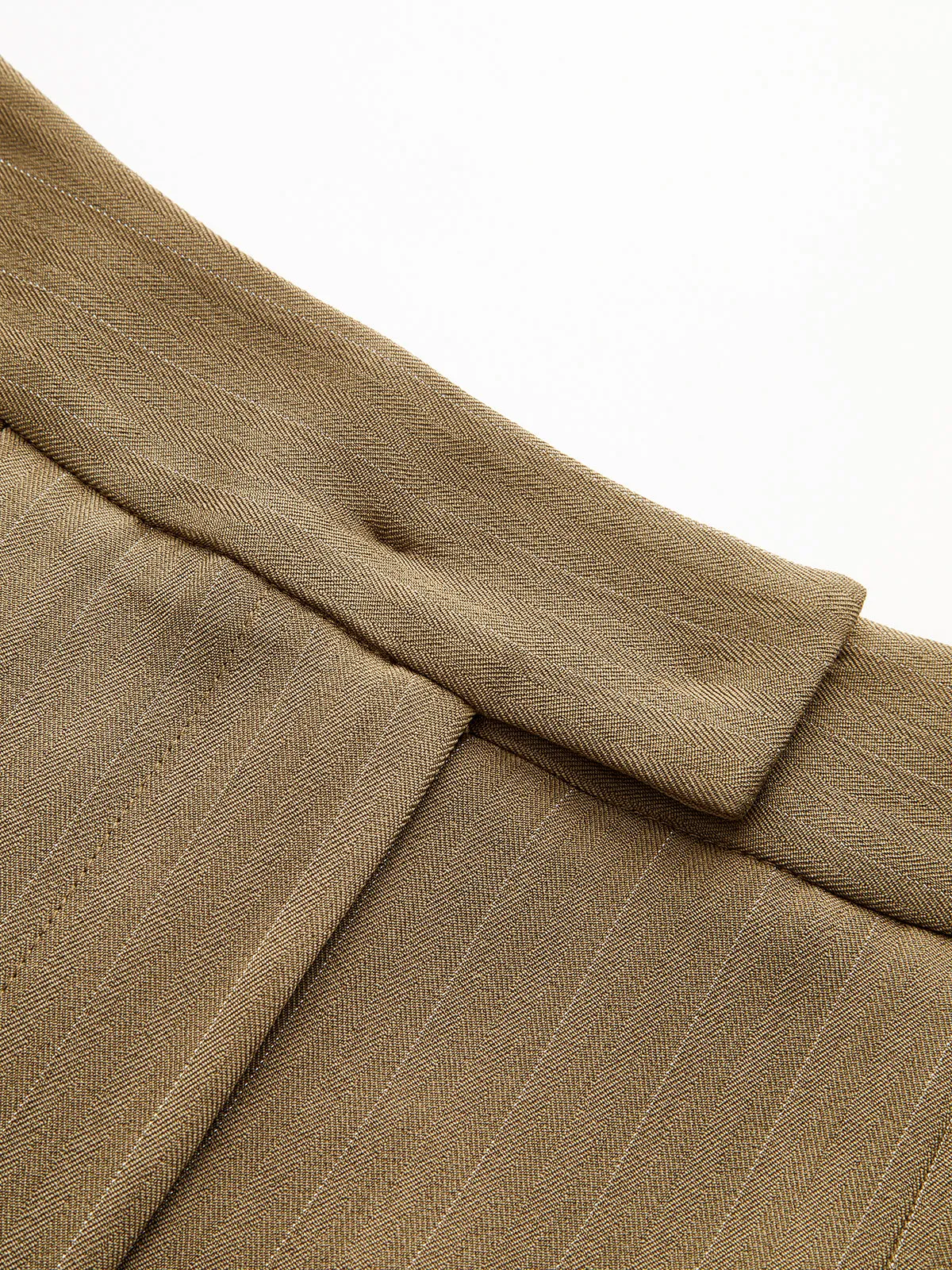 Pleated Pinstriped Wide-Leg Pants sold by COMMENSE product image thumbnail 3