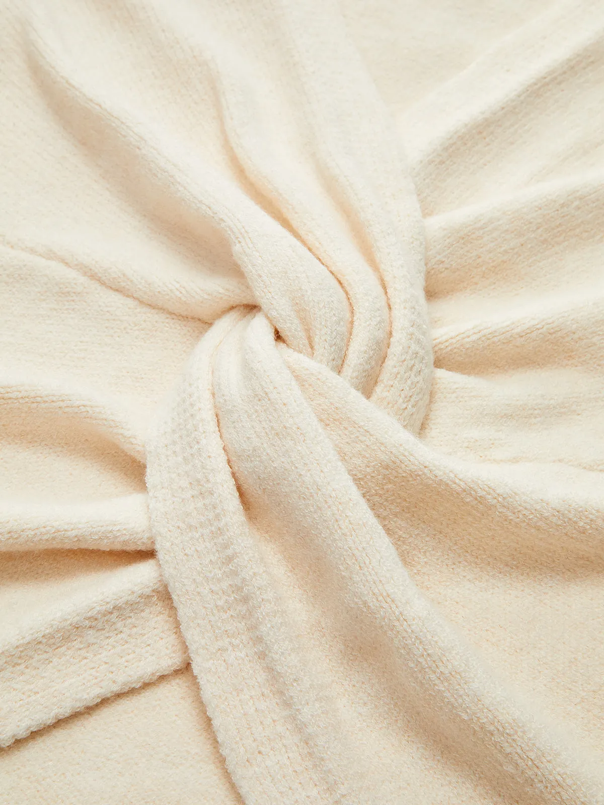 Twist V-Neck Leg-Of Mutton Sleeve Sweater sold by COMMENSE product image thumbnail 3