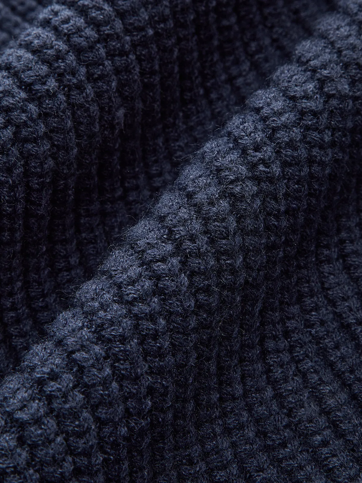 Asymmetric Zip Denim Panel Knit Cardigan sold by COMMENSE product image thumbnail 4