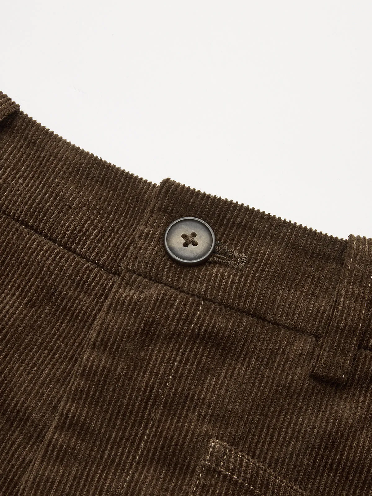 Corduroy Mid-Waist Curved-Leg Pants sold by COMMENSE product image thumbnail 3