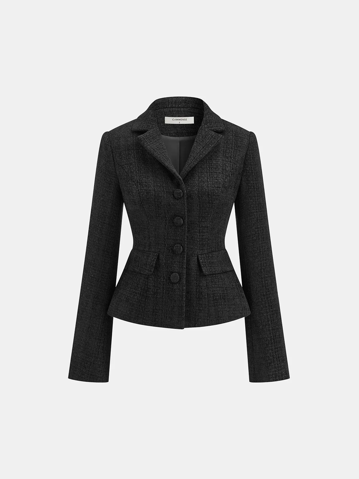 Tweed Fitted Lapel Blazer sold by COMMENSE