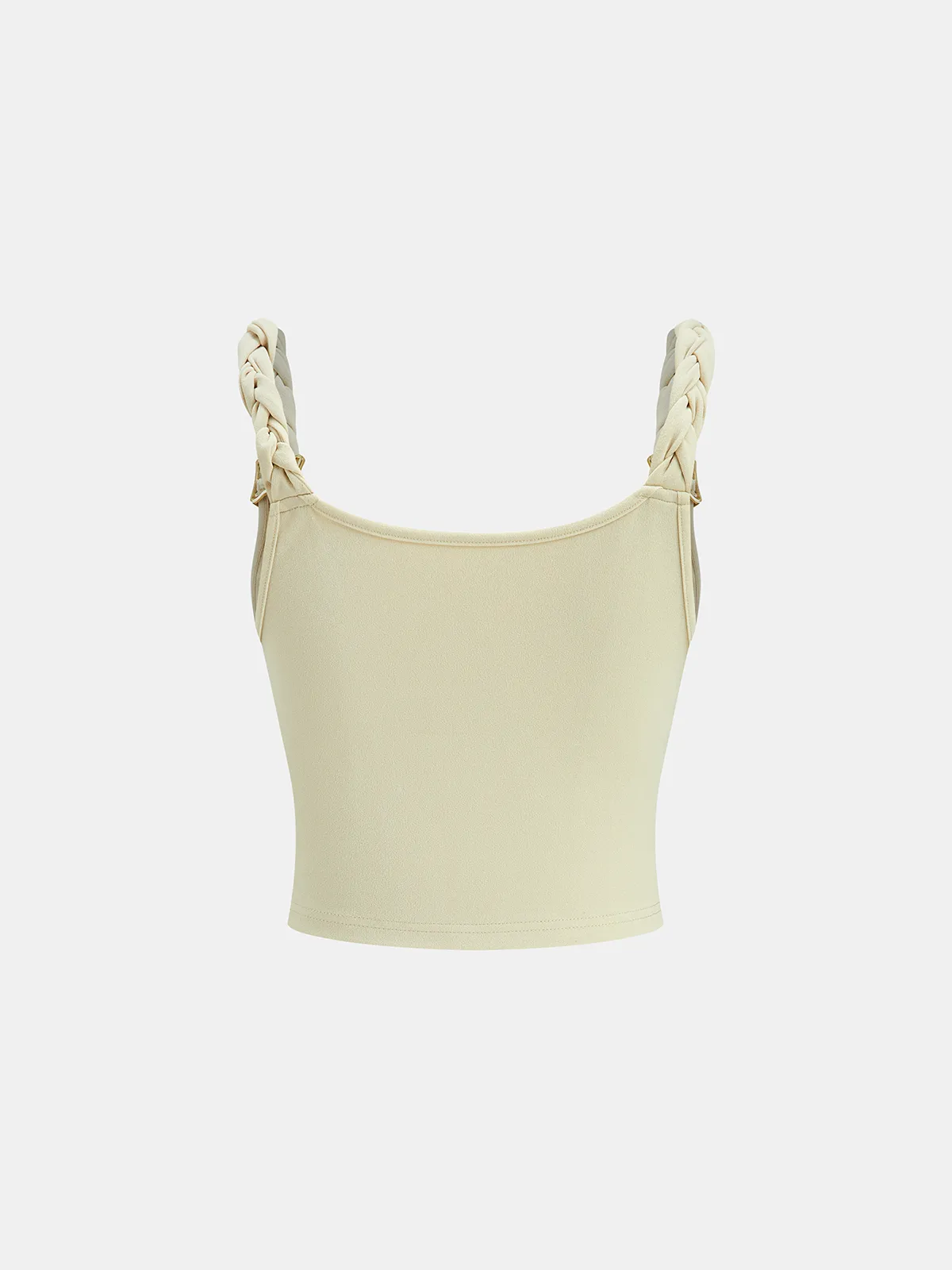Braided Strap Draped Collar Crop Top sold by COMMENSE product image thumbnail 2