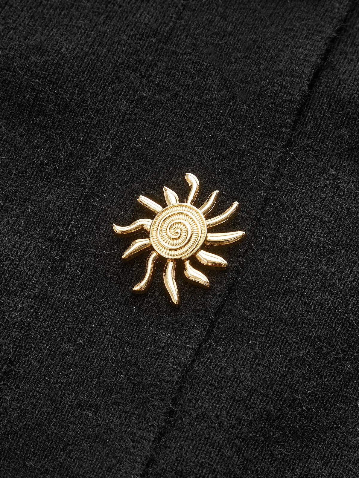 Metal Sun Button Tie-Back Cardigan sold by COMMENSE product image thumbnail 4