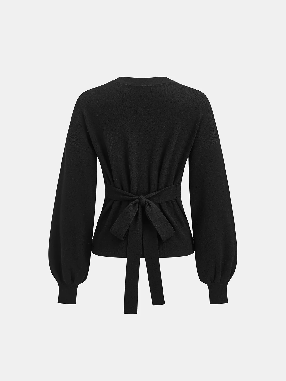 Metal Sun Button Tie-Back Cardigan sold by COMMENSE product image thumbnail 3