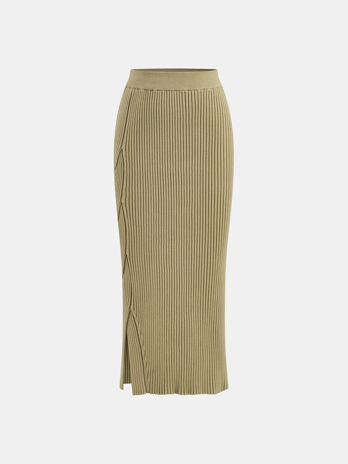 Mock Neck Cross-Over Crop Top and Midi Skirt Set sold by COMMENSE product image thumbnail 3