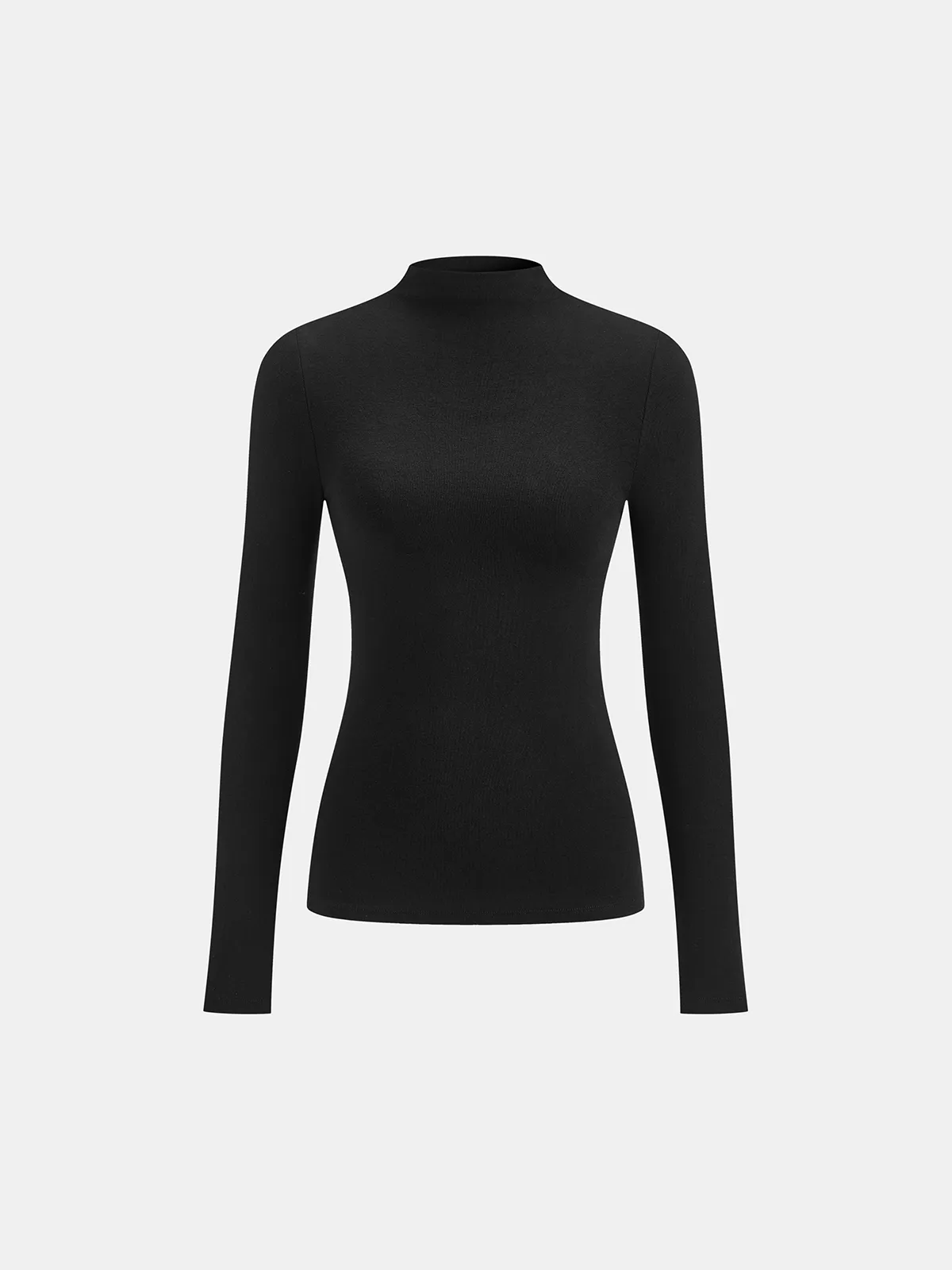 Slim Fit Mock Neck Long Sleeve T-Shirt sold by COMMENSE