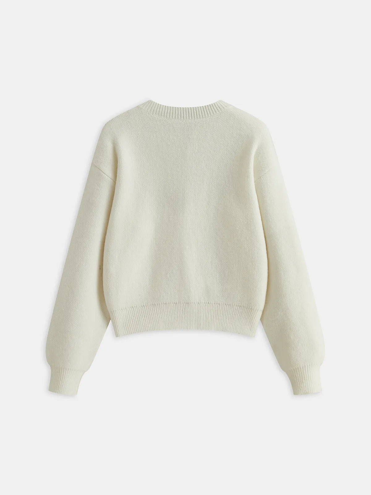 Contrast Knot Button Knit Cardigan sold by COMMENSE product image thumbnail 2