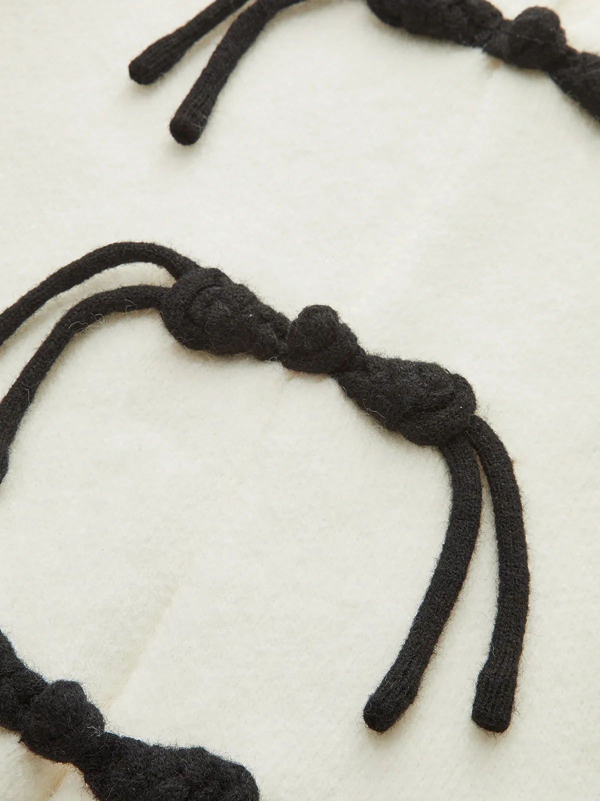 Contrast Knot Button Knit Cardigan sold by COMMENSE product image thumbnail 3