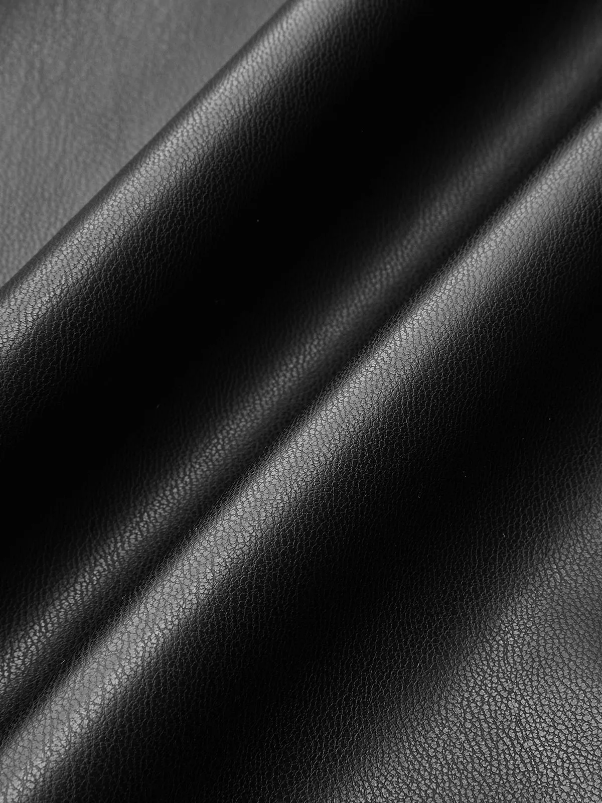 Metal Button Puffed Sleeve PU Leather Jacket sold by COMMENSE product image thumbnail 4