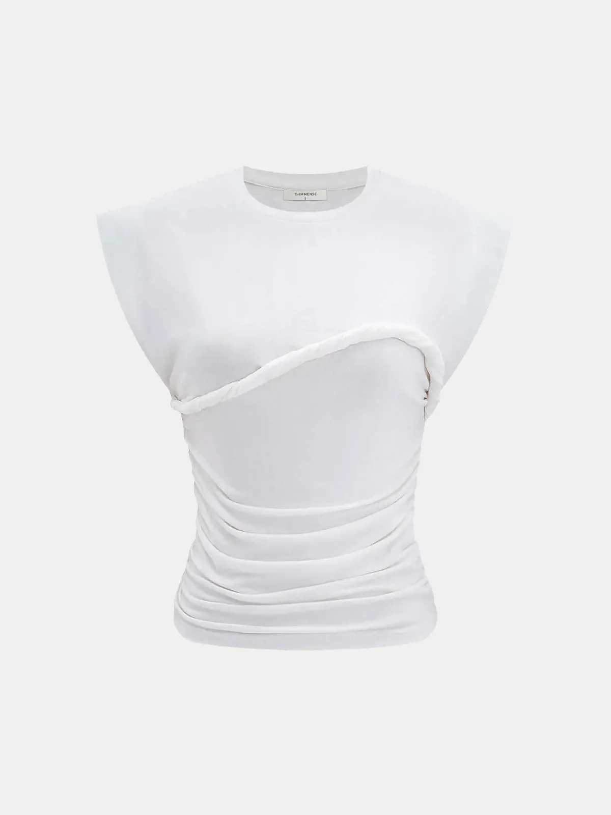 Ruched Twist Design Tank Top sold by COMMENSE