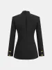 Asymmetrical Design Golden Button Blazer sold by COMMENSE