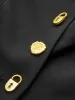 Asymmetrical Design Golden Button Blazer sold by COMMENSE