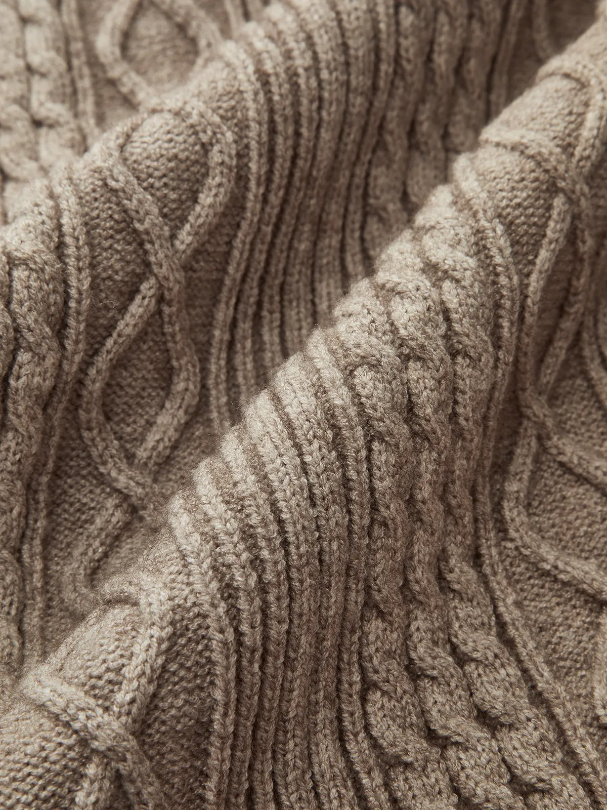 Mid-Waist Drawstring Cable Knit Pants sold by COMMENSE product image thumbnail 4