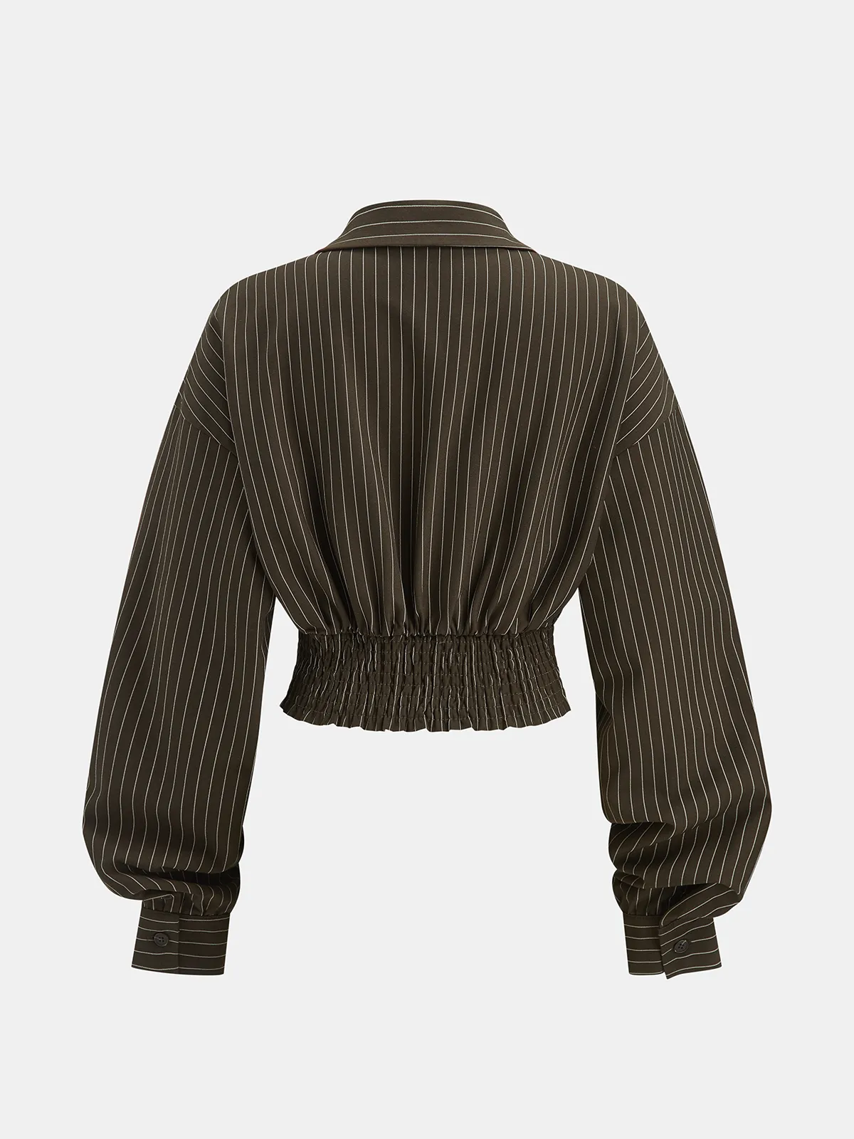 Cinched Waist Striped Shirt sold by COMMENSE product image thumbnail 2
