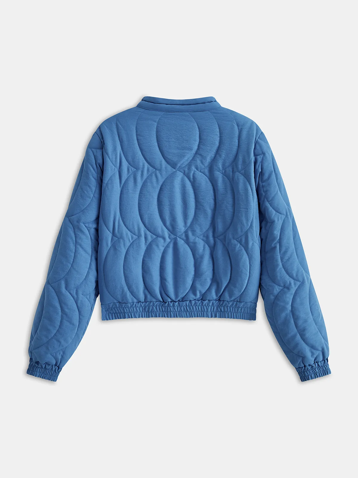 Contrast Floral Jacquard Quilted Winter Coat sold by COMMENSE product image thumbnail 2