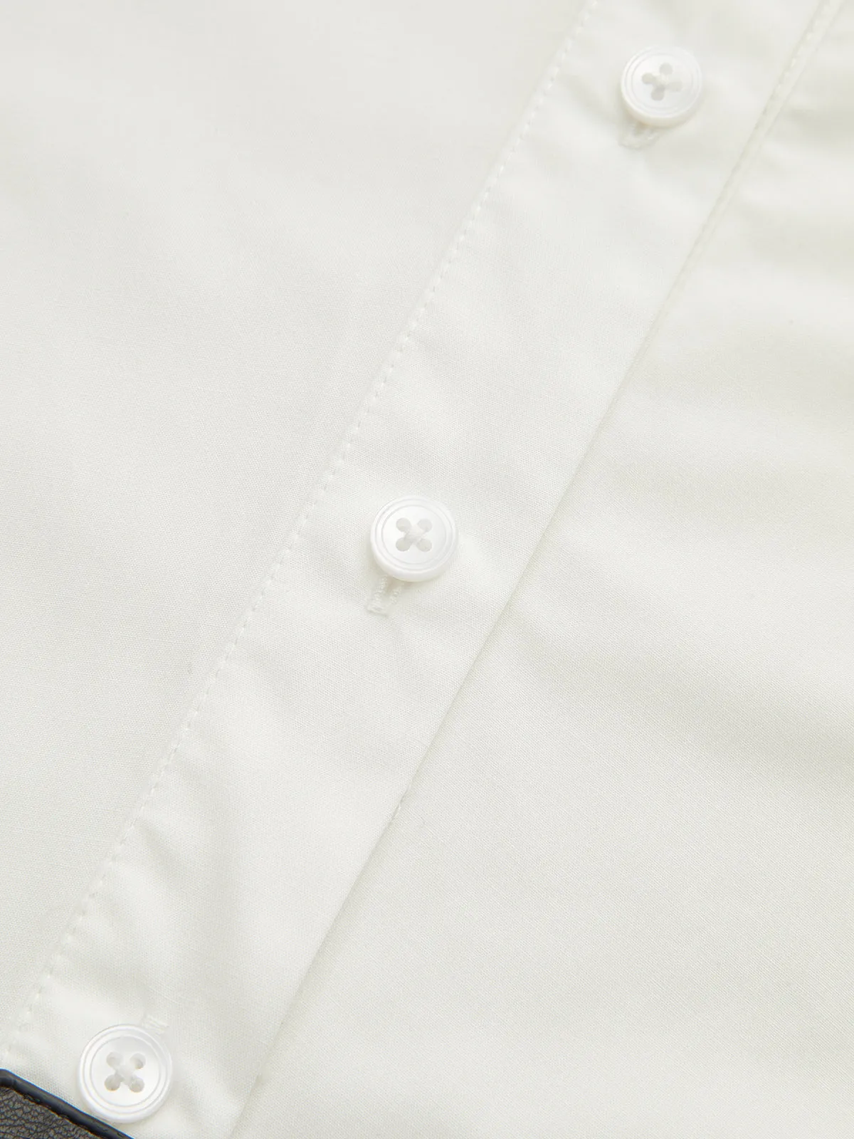 Long Sleeve Half Belt Button-Down Shirt sold by COMMENSE product image thumbnail 5