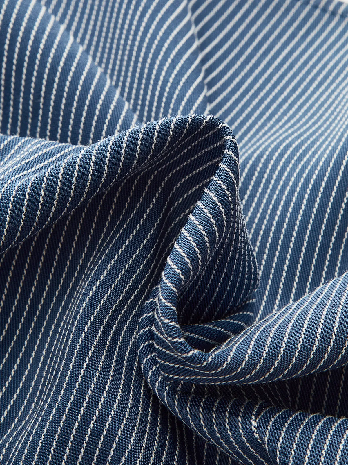 Striped Tie-Front V-Neck Peplum Blouse sold by COMMENSE product image thumbnail 5