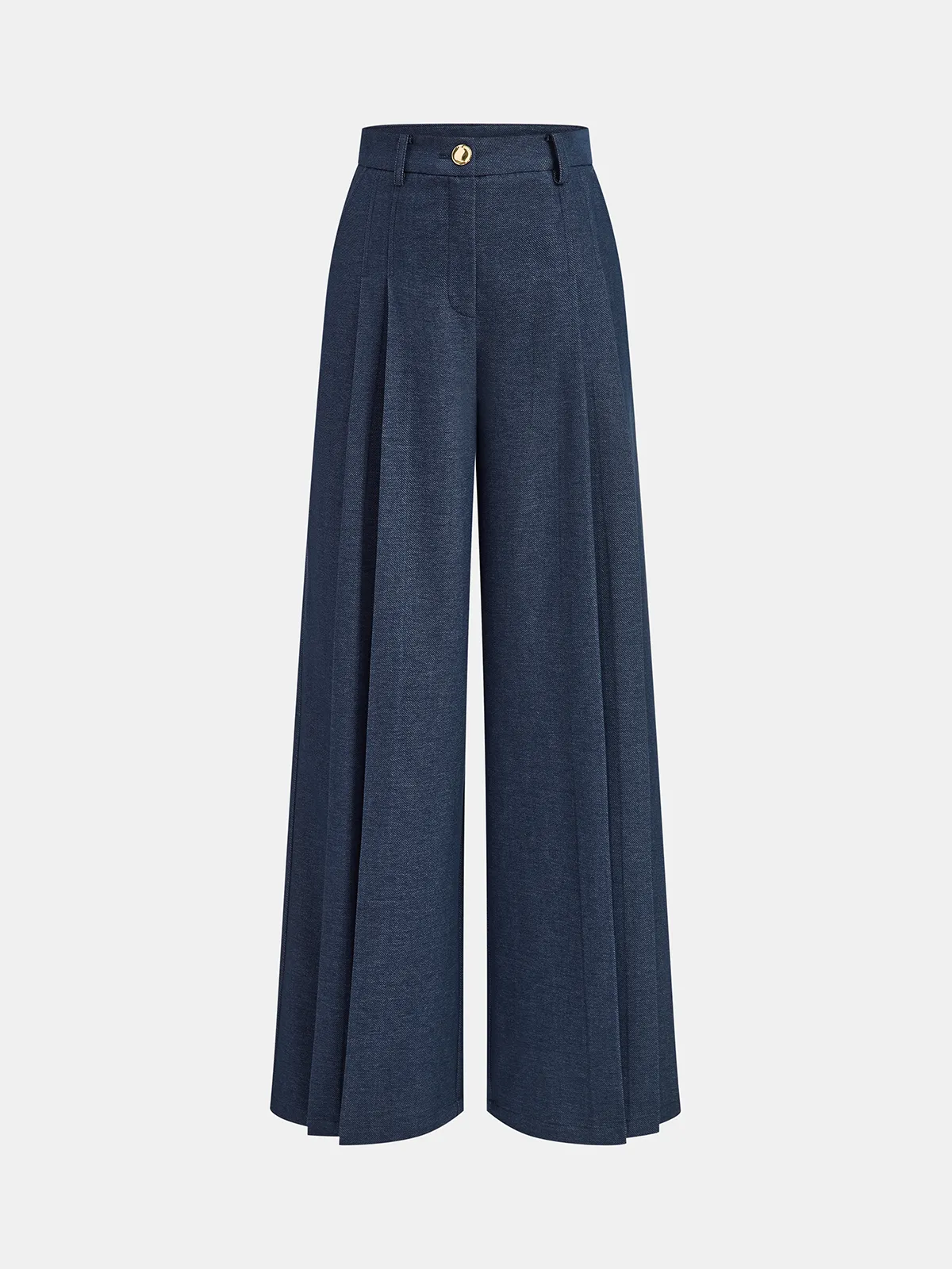 Mid-Waisted Pleated Wide-Leg Pants sold by COMMENSE