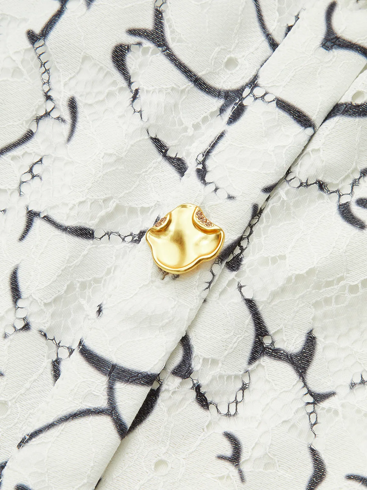 Puff Sleeve Lace Maxi Dress with Double Belt sold by COMMENSE product image thumbnail 3