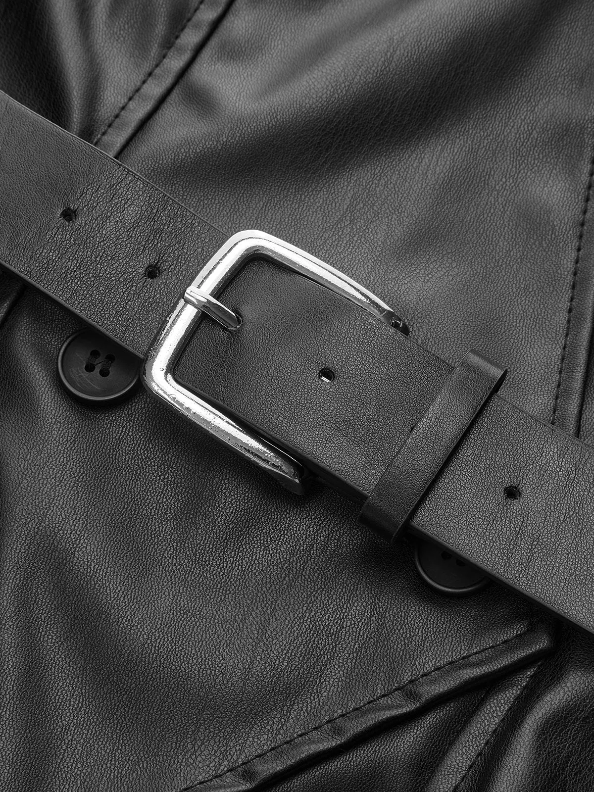 Faux Leather Belted Vest sold by COMMENSE product image thumbnail 5