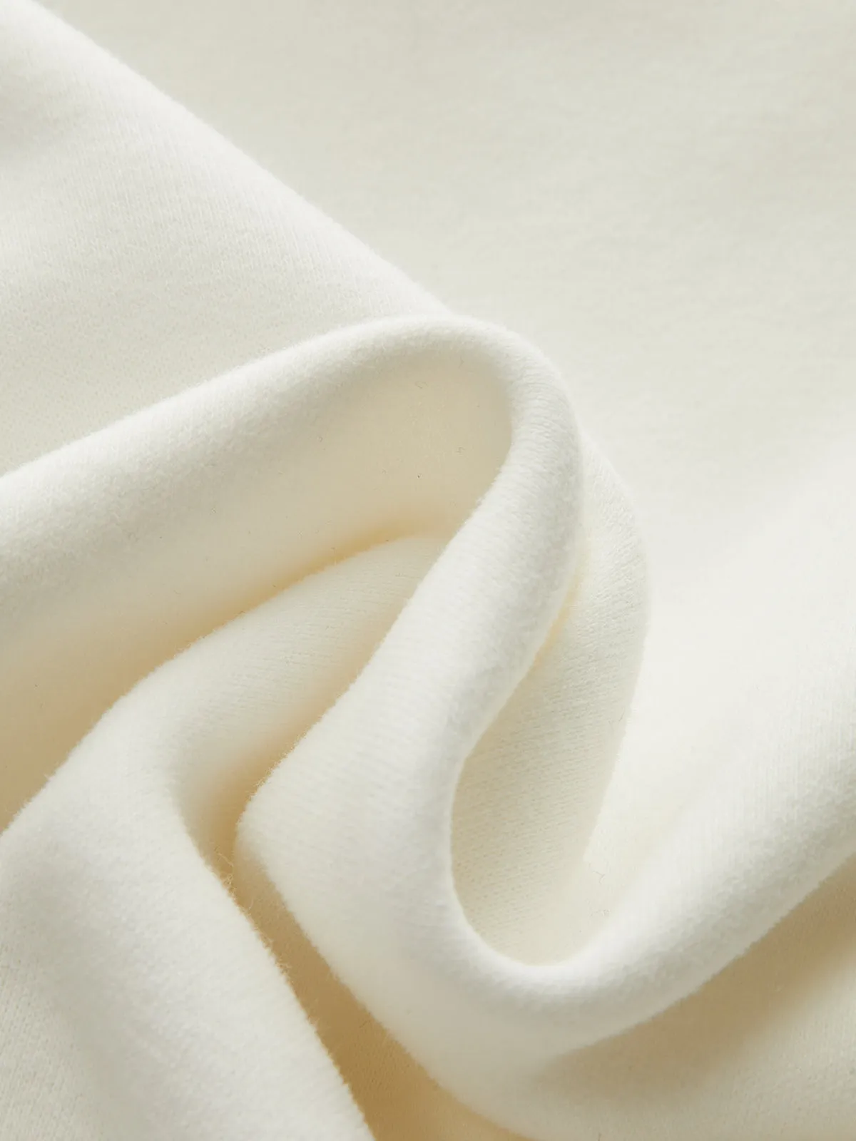 Off-Shoulder Cropped Fleece-Lined Sweatshirt sold by COMMENSE product image thumbnail 5