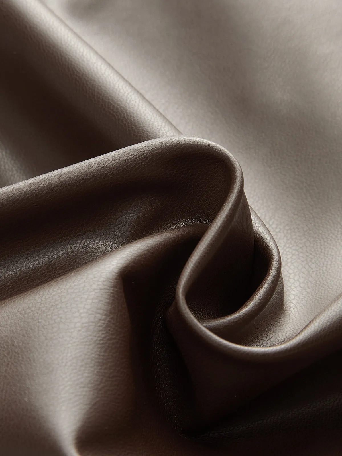 Ruched Slit PU Leather Midi Skirt sold by COMMENSE product image thumbnail 5