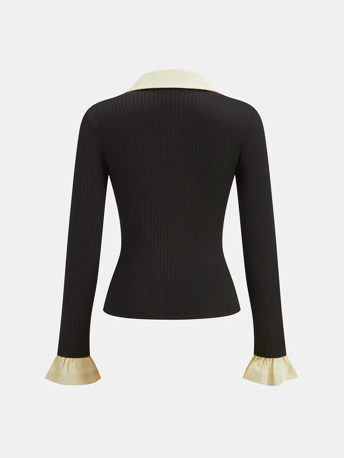 Ruffled Collared Button Front Blouse sold by COMMENSE product image thumbnail 2