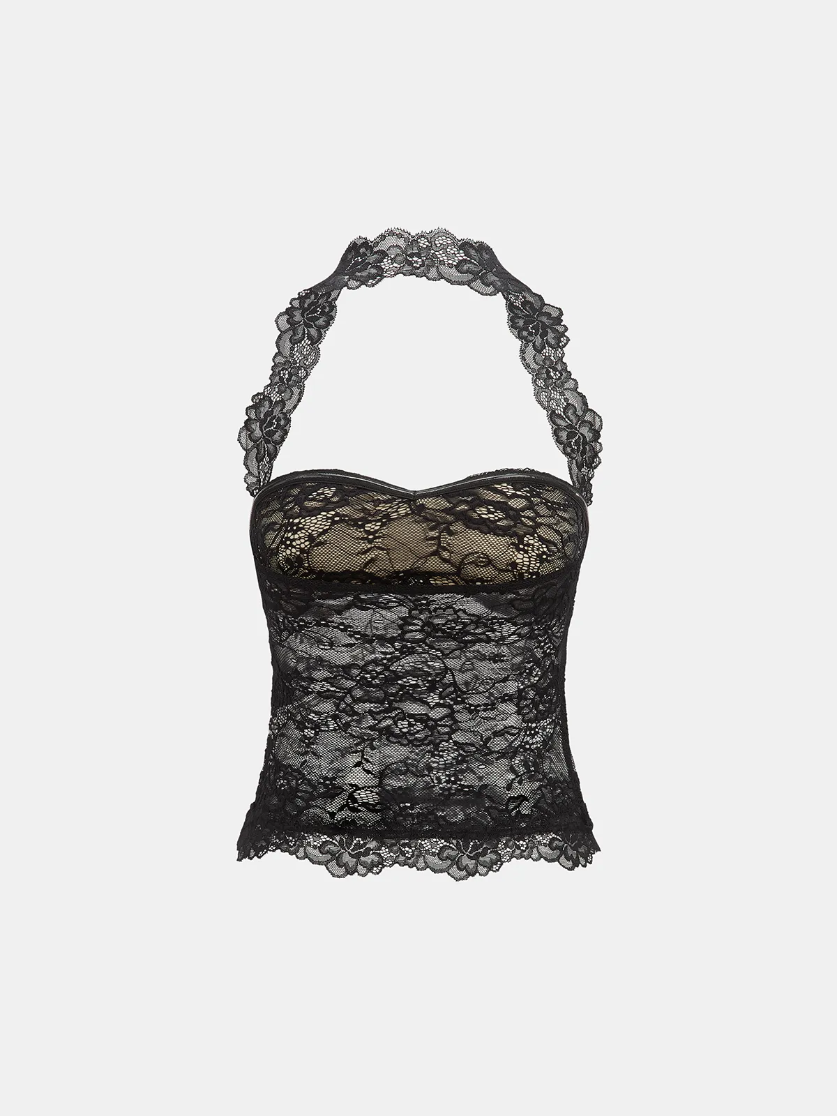 Lace Halter Neck Top sold by COMMENSE product image thumbnail 2