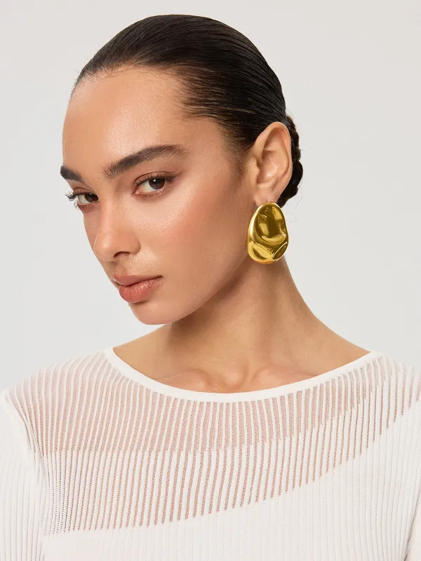 Oversized Irregular Shaped Drop Earrings sold by COMMENSE